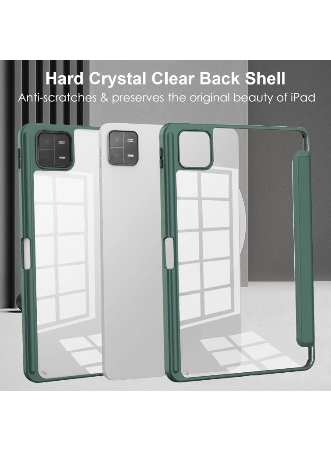 إيفو جراب حماية للتابلت متوافق مع جهاز Xiaomi Mi Pad 6/6 Pro 2023 مقاس 11 بوصة، جراب حماية نحيف مع حامل قلم، غطاء ذكي شفاف أخضر اللون مع خاصية التشغيل/الإيقاف التلقائي - Image 5